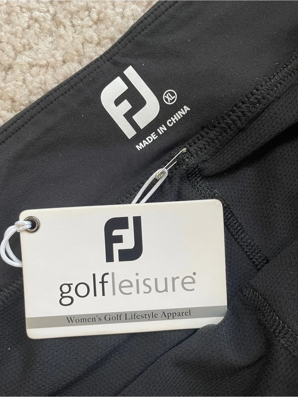 FootJoy Golfleisure Black Mid / High Rise Athletic Knit Golf Skort Size XL